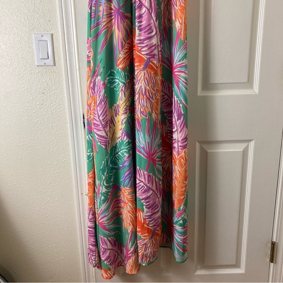 Flying Tomato Floral Printed Cutout Halter Maxi Dress Multicolor Size L - Picture 3 of 16